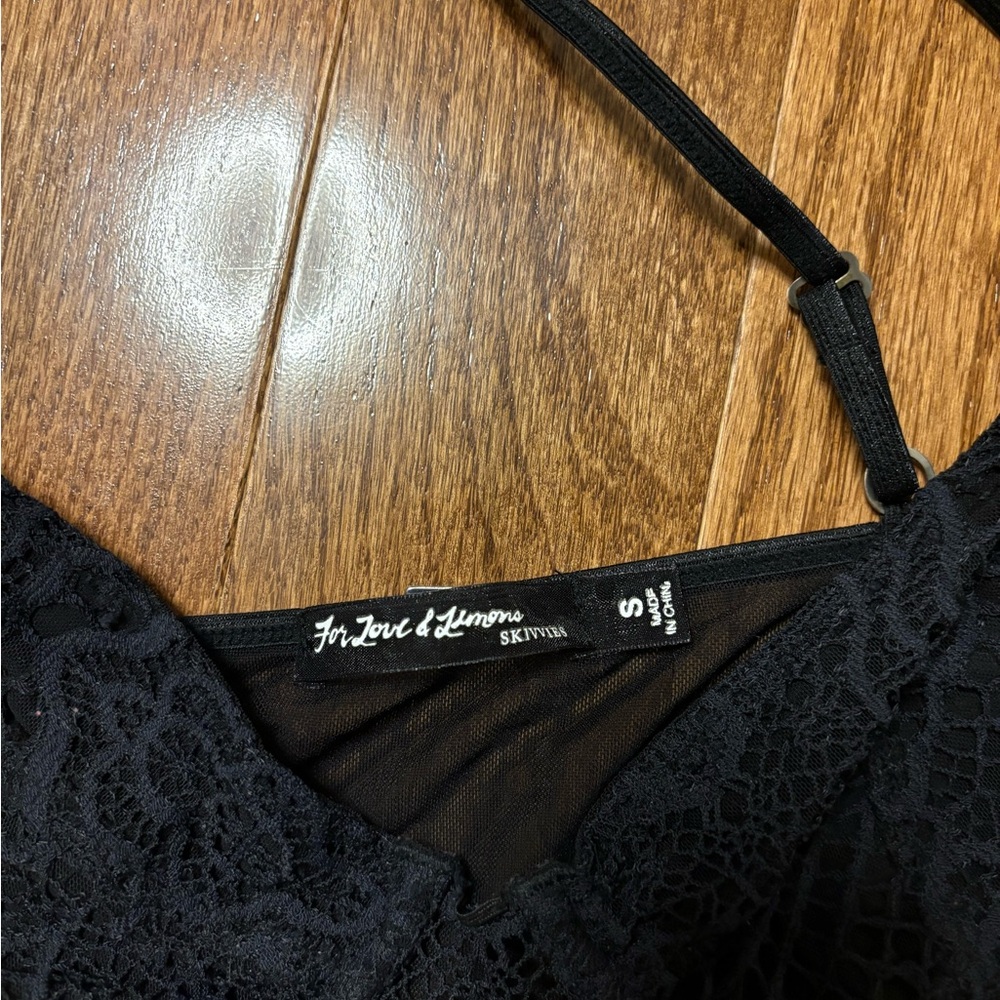 For Love and Lemons skivvies bat your lashes bralette - black - Picture 5 of 6